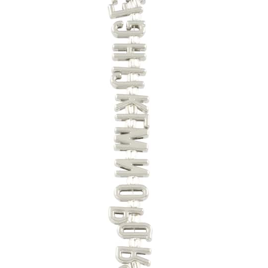 12 Packs: 26 ct. (312 total) Rhodium Alphabet Metal Beads by Bead Landing™